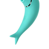ВАКУУМ-ВОЛНОВОЙ СТИМУЛЯТОР КЛИТОРА И ВИБРАТОР DOLPHIN, СИЛИКОН, БИРЮЗОВЫЙ, 17,5 СМ.